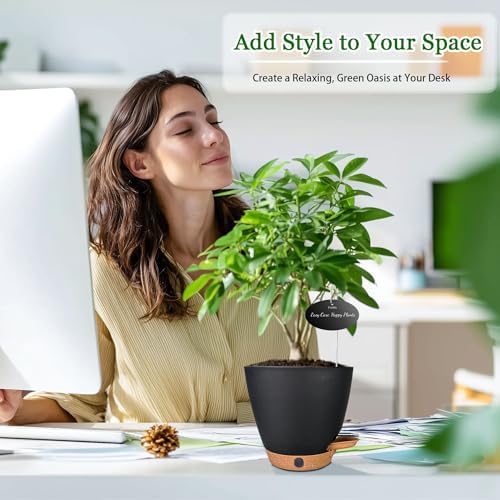 6" Self Watering Pots for Indoor Plants(5-Pack), Small Plastic Planters - Image 3