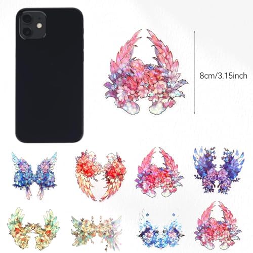 40Pcs Large Gilt Flower Wings Stickers for Scrapbooking,Self-Adhesive Floral WingsStickers Scrapbook Supplies Journaling Stickers for Water Bottle Adult Card Making Letters DIY Cards Decoration - Image 7