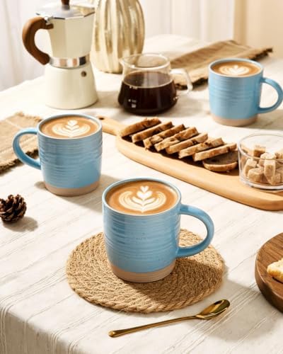 famiware Coffee Mugs Set of 4, 13 oz Mug Set, Ceramic Cup Set with Handle - Image 5