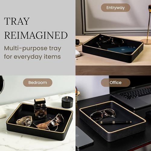 Leather Catchall Valet Tray for Men| Mens Valet Catch All Tray Key Basket| Leather Organizer - Image 6