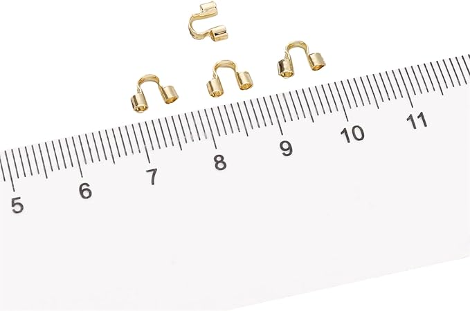 14K Gold Plated U Shape End Caps 6x5mm 200pcs for Jewelry Making Findings