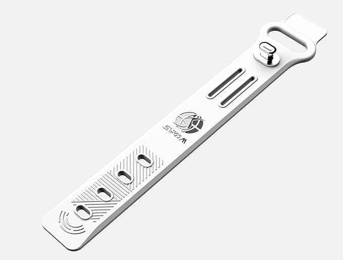 SWOOM Silicone Cable Ties,Fastening Cable Management,Reusable Wire Organizer,Cable Straps Hook and Loop Cord Ties,Adjustable Zip Ties,Premium Cord Organizer Wire Ties,Elastic Cord Organizer (White)