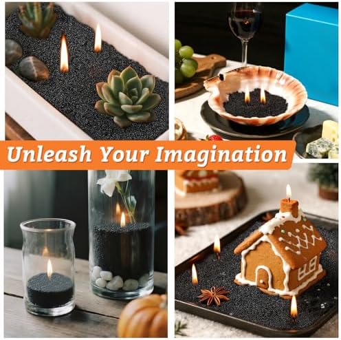 Sukh 15oz Sand Candles with Wicks - Colored Candle Sand Refillable Wax - Image 6