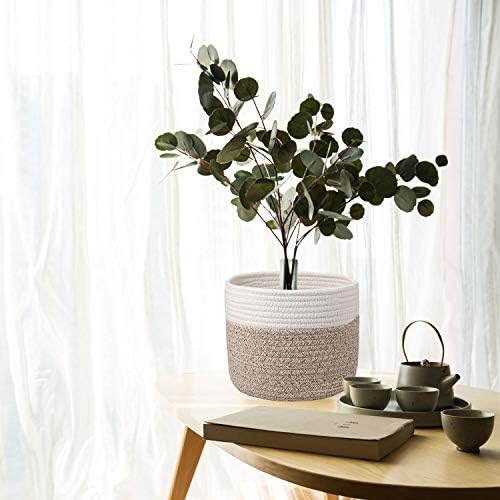 Woven Cotton Rope Plant Basket for 8" Flower Pot H7.5 x W8.5 - Image 4