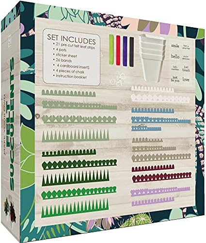 Hapinest DIY Potted Felt Succulents Craft Kit for Adults Women Teens and Seniors, Arts & Crafts for Ages 6 Years and Up - Image 2