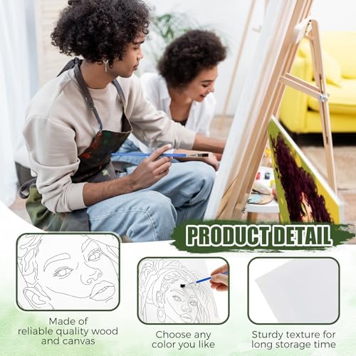 Sherr 140 Pcs 20 Set Pre Drawn Canvas Painting Kit, Cool Gentlemen and Lady - Image 3