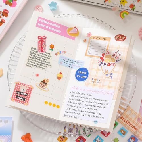 Sticker Book for Scrapbooking Sppulies,Kawaii Pets Stickers for Journaling - Image 6