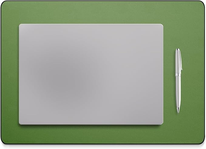 Jotsome Leather Desk Mat, Non-Slip Desk Blotter Pad - Desk Protector for Office, Home, Lap Desk, Laptop, and Desktop, Gift for The Holidays or Christmas (Forest Green, 17" x 12")