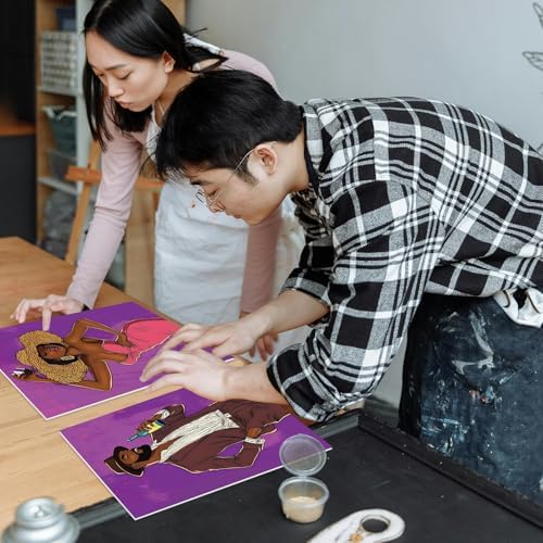 Ctosree 12 Pcs Pre Drawn Canvas for Painting,Romantic Couple,8 x 10 Inch - Image 6