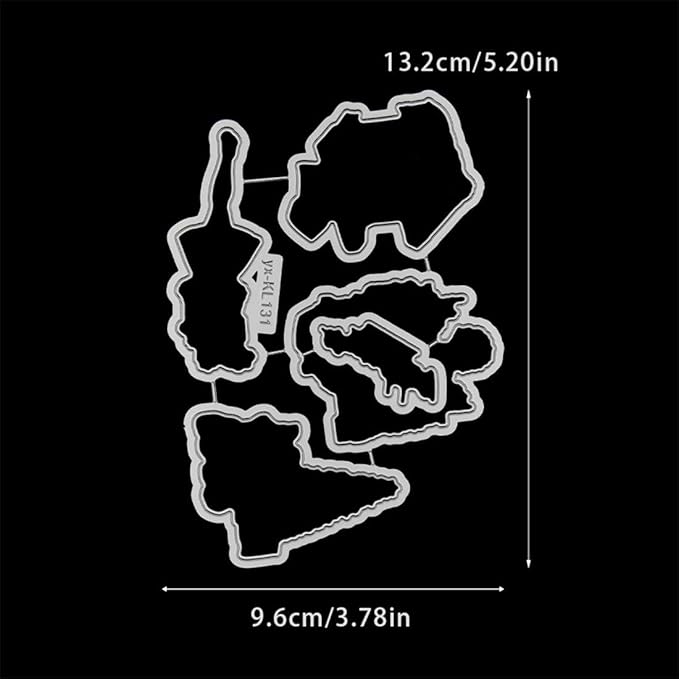 Christmas Women's Friendship Box Stamps and Cutting Dies for Card Making DIY Transparent Silicone Clear Stamp and Metal Die Cuts Sets for Scrapbooking Paper Greeting Cards Decor Seals Craft Supplies