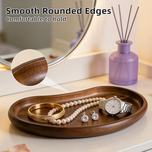Solid Acacia Wood Wooden Tray,Jewelry Tray-–10.9 * 5.7 * 1.18 inches - Image 4
