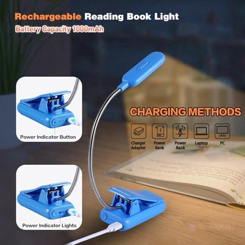 VAVOFO Rechargeable Reading Light, Clip on Book Light for Reading in Bed - Image 4