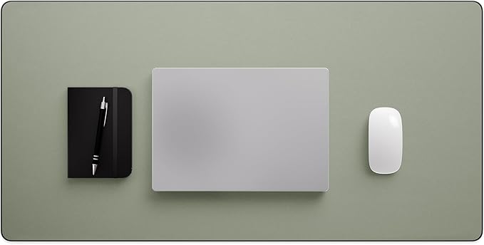 Jotsome Leather Desk Mat, Non-Slip Desk Blotter Pad - Desk Protector for Office, Home, Laptop, and Desktop, Gift for The Holidays or Christmas (Sage, 34" x 17")
