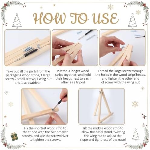 YooNotee 12 Pack Christmas Paint by Numbers Kit - Image 4