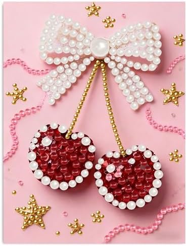 HITO Cherry Pearl Diamond Painting Kits for Adults Pearl Diamond Art Kits by HITO