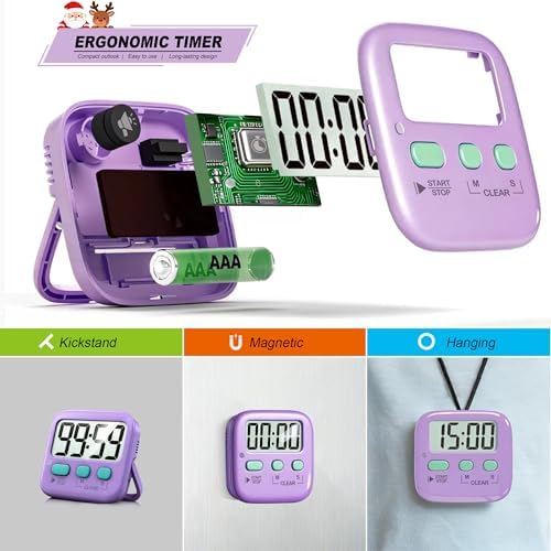 Antonki 2 Pack Digital Timer for Kids Classroom Kitchen Timers for Cooking - Image 5