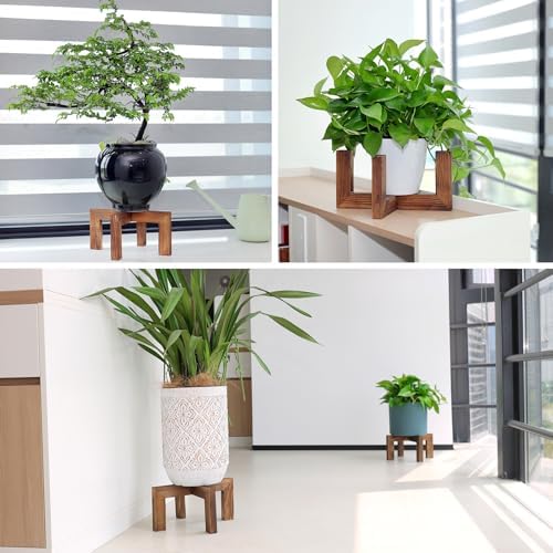 Vigordream Plant Stand, Indoor/Outdoor Wood Plant Holder, Flower Pot Stand - Image 5