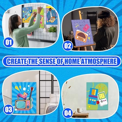 Sherr 140 Pcs 20 Set Pre Drawn Canvas Painting Kit, Vintage - Image 6