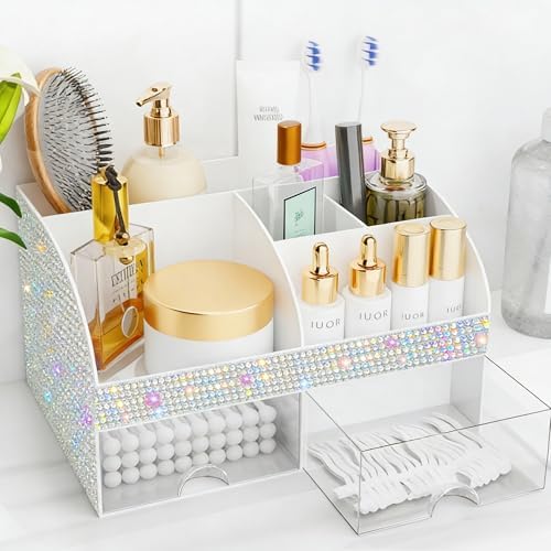 COMFYROOM Makeup Organizer, Bathroom Organizer (Bling White) by COMFYROOM
