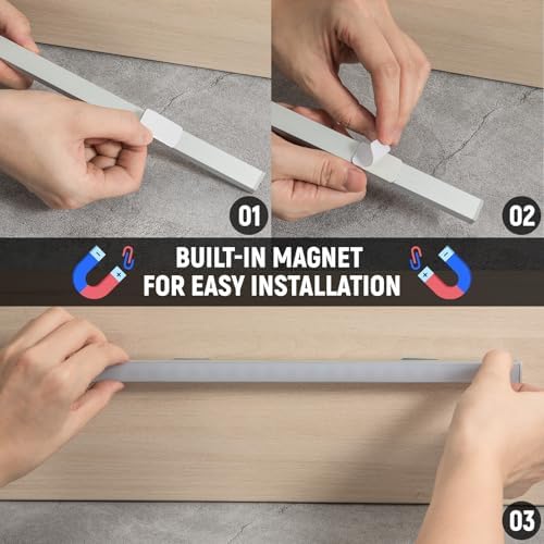 RGB Light Bar with Color Memory & Dimmable Brightness for Monitor/Desk, Under Cabinet Lights with 8 Colors & Dynamic Modes, Magnetic Installation for Kitchen, Room, Shelf, USB Powered - Image 6