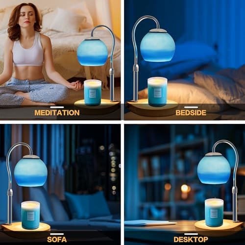 Candle Warmer Lamp with Timer 2H/4H/8H, Adjustable Height, Ocean - Image 4