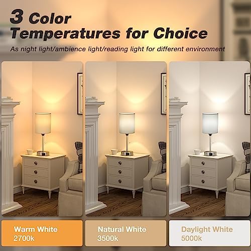 Small Bedside Table Lamp for Bedroom - Desk Lamp with USB Ports for Dorm - Image 2