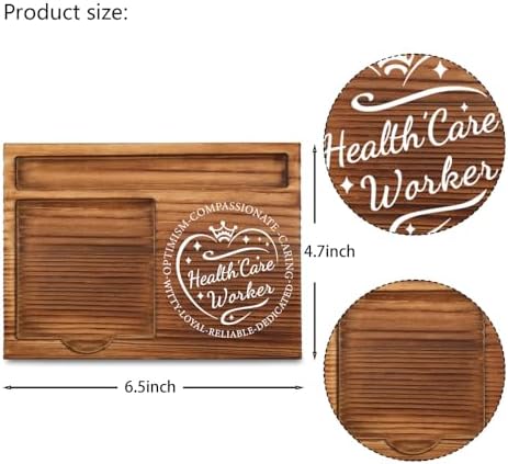 THRXOBN Desk Organizer for Healthcare Workers & Medical Professionals - Natural Wood with Slots for Notes, Pens, and Small Office Supplies – Stylish & Practical Workspace Solution,WSH20 - Image 5