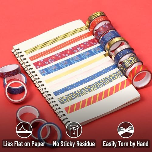 Mr. Pen- Washi Tape Set, 15 Rolls, Assorted Sizes, Metallic Foil - Image 5