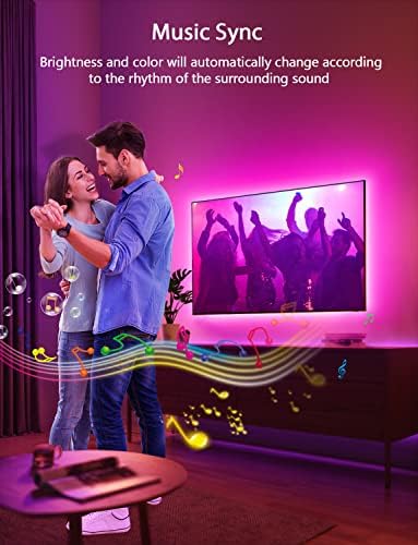 MATICOD LED Lights for TV Led Backlight, 9.84ft RGB Led Strip Lights USB TV Lights Behind 32-43in, APP Remote Control Music Sync TV Led Light for Bedroom Gaming Home Décor - Image 5