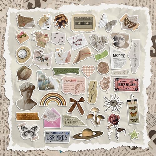 300 Pcs Vintage Stickers, Junk Journal Supplies, Cute Stickers for Journaling Supplies, Junk Journal Supplies, DIY Paper Crafts, Water Bottle Laptop Computer - Image 3