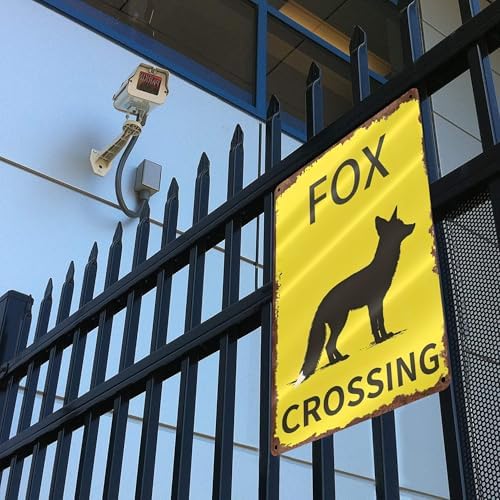Metal Signs Fox Crossing Vintage Tin Sign for Home Bar Living Room Garden Yard Outdoor Wall Decor 12x8 Inch - Image 5