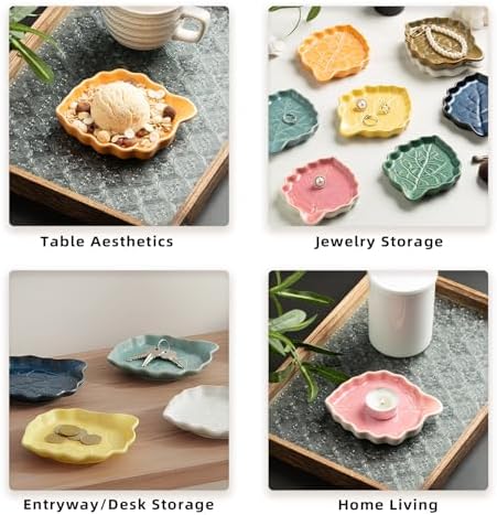 Ceramic Leaf Ring Dish, Trinket Tray with Gift Box - Image 6