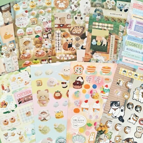 700+ Scrapbook Japanese Stickers Book Set,25 Sheets Kawaii Japanese Stickers for Journaling,Junk Journal,Bullet Journaling,Scrapbook Supplies,Planner,Notebook,Photo Frame,DIY Craft(Forest Story) - Image 2