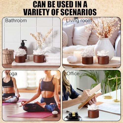 2 Pcs Ceramic Flower Diffuser Passive Essential Oil for Room - Image 6