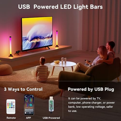 Ledagic IC+RGBW USB Powered Led Light Bar with App & Remote Control, 2 Pack - Image 2