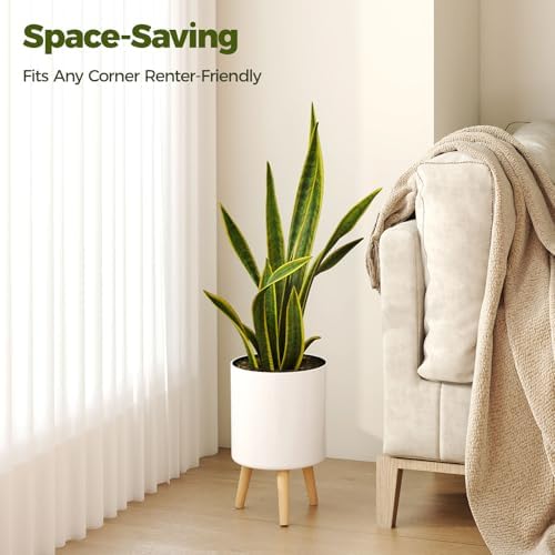 Bamworld Self Watering Pots for Indoor Plants with Water Level Indicator - Image 4