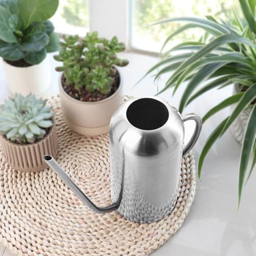 Watering Can Indoor Outdoor Plants, 50oz/1500ml Garden Long Spout Watering Cans, Stainless Steel Plants Watering Can Pot for Indoor House Plants Bonsai Flower Decorative - Image 4