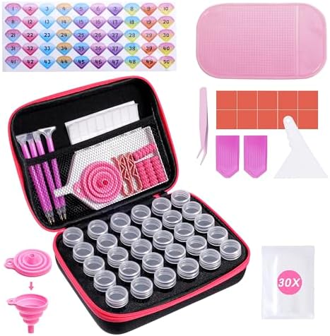 LYMUSUMI 30 Slots Diamond DIY Art Storage Containers by LYMUSUMI