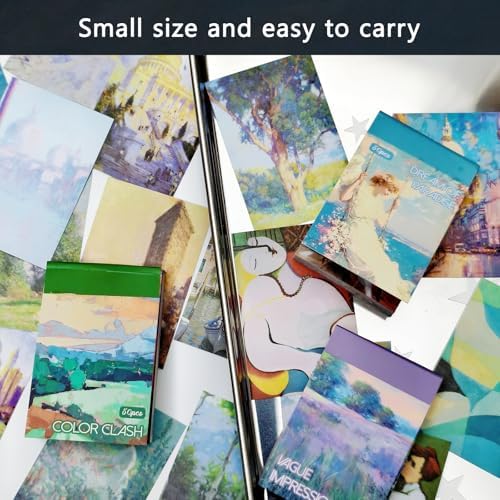 Bomichi Washi Stickers, 6 Sets 300 Pcs Aesthetic Sticker Book for DIY Journaling, Journaling Supplies for Bullet Journal Art Diary Card Craft Gifts Planner Notebook - Image 5