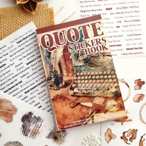 Transparent PET Quote Stickers, 48 Sheets 1100+ Pcs Scrapbook Supplies, Word Stickers for Journaling, Vision Board, Card Making, Junk Journal - Image 2