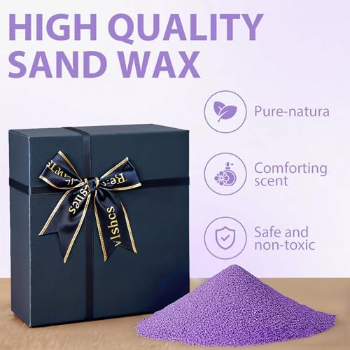 Caixiaofei Lavender Pearled Candle Sand Wax, Soy Wax - 36 Oz, 30 Cotton Wicks Gift Set, Long-Lasting Aromatherapy for Relaxation, Home Decor, Spa & Gifting for Birthdays, Anniversaries, Holidays - Image 3