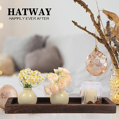 Hatway Long Wood Tray for Home Decor and Coffee Table Tray - Image 5