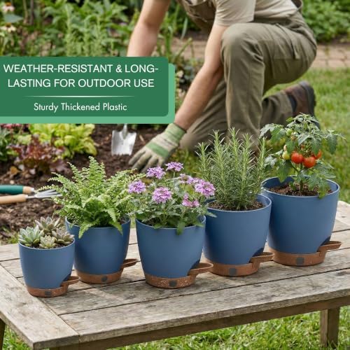 Self Watering Pots for Inoor/ Ourdoor Plants 5/5.5/6/6.5/7" Flower Pot - Image 5