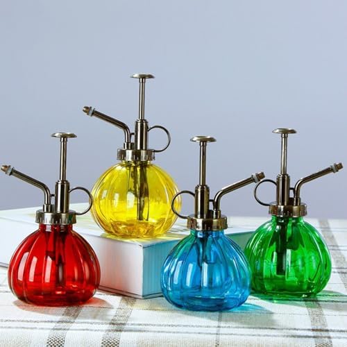 Spray Bottle for Plants, Plant Mister Spray Bottle, Glass Plant Mister Spray Bottle, Embossed Vintage Glass Watering Can, Succulent Watering Bottle with Top Pump for Outdoor (CC) - Image 6