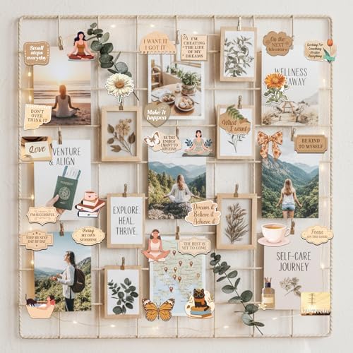 Brown Vision Board Stickers - 50 Pcs Travel Inspirational Planner Supplies Kit for Adults Women Motivational Aesthetic Mental Health Waterproof Decals for Book Scrapbook Journaling Keyboard - Image 3