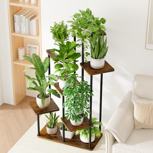 Bamworld Large Plant Stand Indoor 7 Tier Plant Shelf for Multiple Plants - Image 4