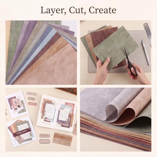 Scrapbook Paper Color Wash Decorative Craft Paper Pack Watercolor Patterned Sheets for Card Making Journaling Collage Decoupage Party Decor Invitations DIY Gift Projects - Image 4