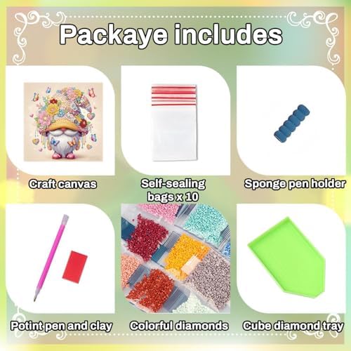 HITO Gnome Pearl Diamond Painting Kits for Adults Pearl Diamond Art Kits - Image 6