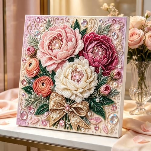 DIY Pearl Art Kit for Adults (Peonies) - Image 2