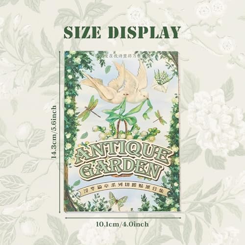 Retro-Style Patterned Journal DIY Scene Stress-Relief Sticker Book (Green) - Image 2